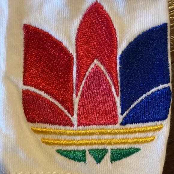 Adidas White Tee with Red and Blue Accents - Picture 4 of 6